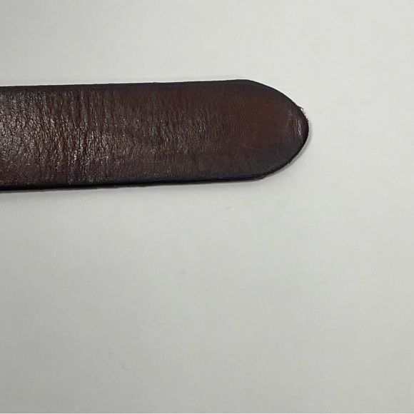 GAP 1969 Genuine Leather Brown Belt Size M 1” Round Buckle Y2K - Picture 7 of 7